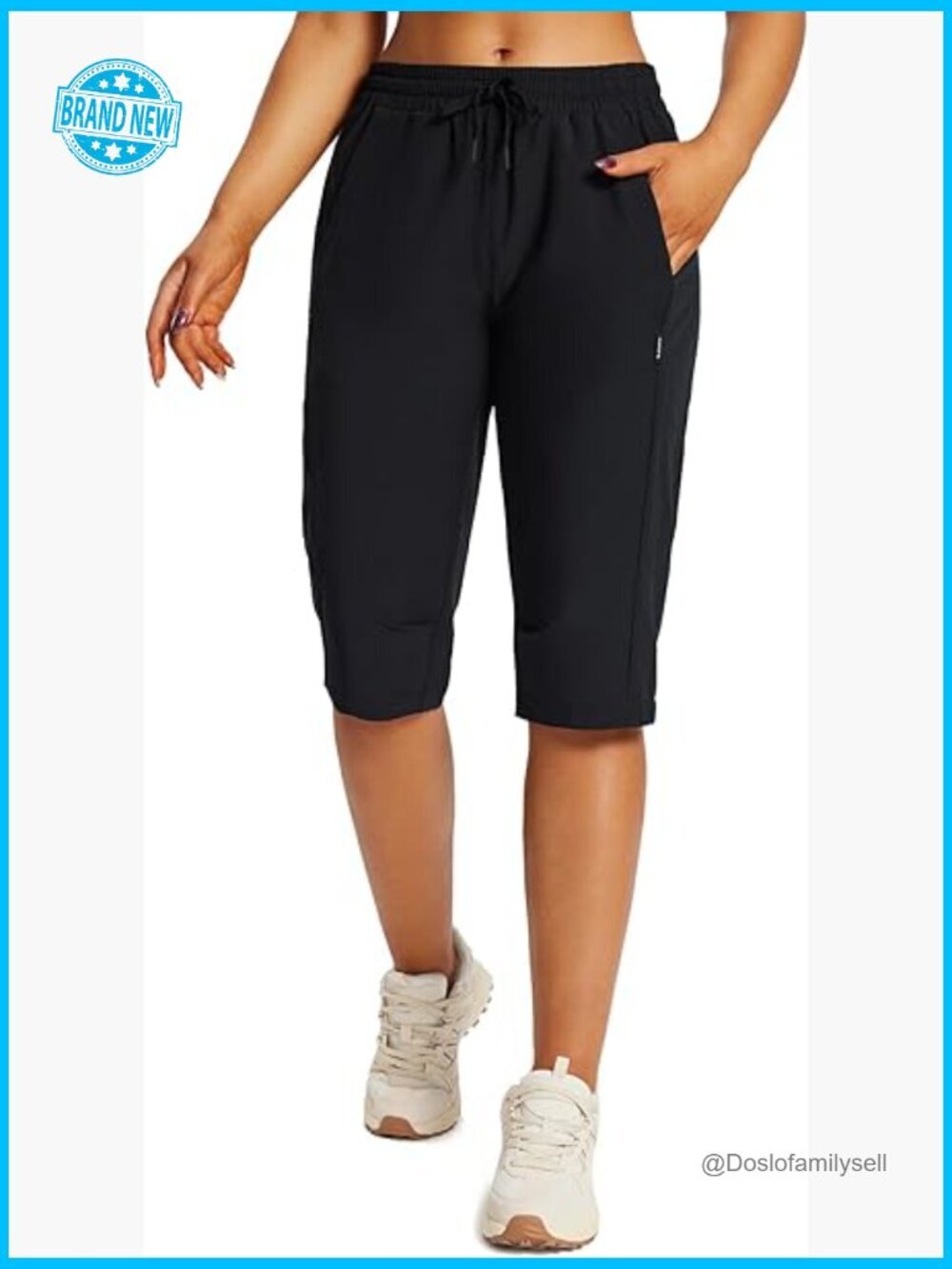 Women's Hiking Bermuda Shorts with Pockets Quick Dry 3/4 Length